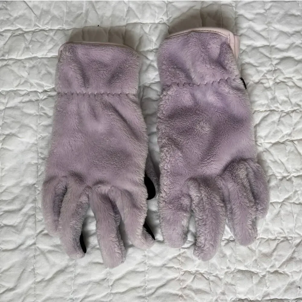 The North Face Womens Ostio Etip Purple Fuzzy Gloves M